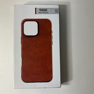 Ridge iPhone 16 Pro Max Case Tobacco Brown Leather NIB